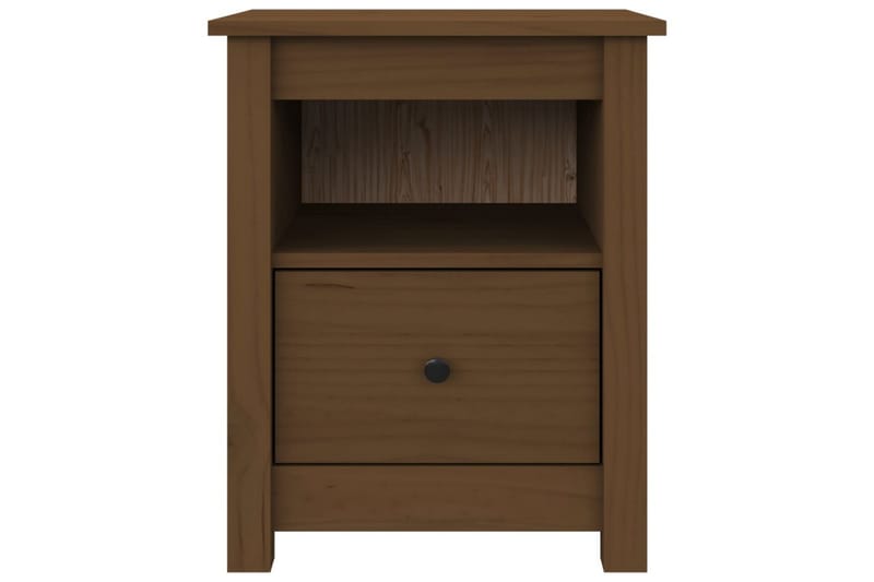 beBasic Nattbord 2 stk honningbrun 40x35x49 cm heltre furu - Brun - Møbler - Bord - Avlastningsbord - Sengebord & nattbord