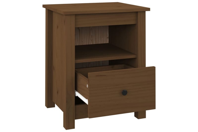 beBasic Nattbord 2 stk honningbrun 40x35x49 cm heltre furu - Brun - Møbler - Bord - Avlastningsbord - Sengebord & nattbord