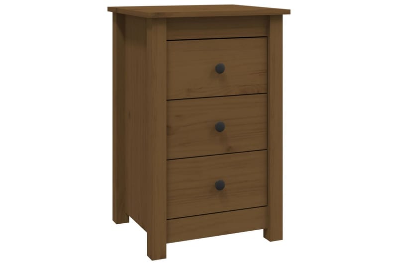 beBasic Nattbord 2 stk honningbrun 40x35x61,5 cm heltre furu - Brun - Møbler - Bord - Avlastningsbord - Sengebord & nattbord