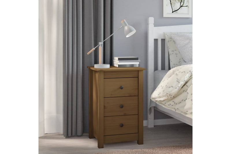 beBasic Nattbord 2 stk honningbrun 40x35x61,5 cm heltre furu - Brun - Møbler - Bord - Avlastningsbord - Sengebord & nattbord