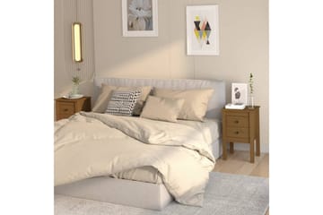 beBasic Nattbord 2 stk honningbrun 40x35x61,5 cm heltre furu - Brun - Møbler - Bord - Avlastningsbord - Sengebord & nattbord