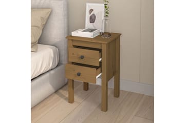 beBasic Nattbord 2 stk honningbrun 40x35x61,5 cm heltre furu - Brun - Møbler - Bord - Avlastningsbord - Sengebord & nattbord