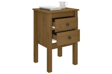 beBasic Nattbord 2 stk honningbrun 40x35x61,5 cm heltre furu - Brun - Møbler - Bord - Avlastningsbord - Sengebord & nattbord