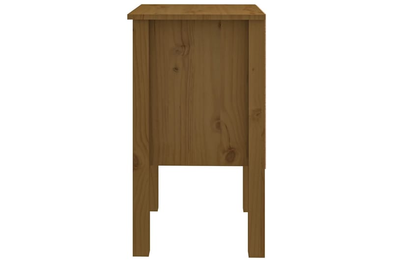 beBasic Nattbord 2 stk honningbrun 40x35x61,5 cm heltre furu - Brun - Sengebord & nattbord