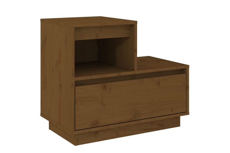 beBasic Nattbord 2 stk honningbrun 60x34x51 cm heltre furu - Brun - Møbler - Bord - Avlastningsbord - Sengebord & nattbord