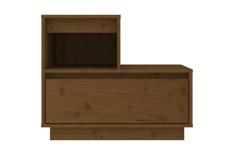 beBasic Nattbord 2 stk honningbrun 60x34x51 cm heltre furu - Brun - Møbler - Bord - Avlastningsbord - Sengebord & nattbord