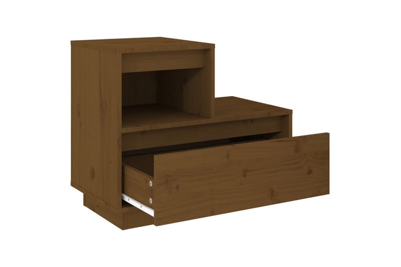 beBasic Nattbord 2 stk honningbrun 60x34x51 cm heltre furu - Brun - Sengebord & nattbord