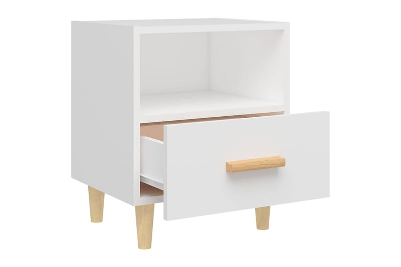 beBasic Nattbord 2 stk hvit 40x35x47 cm - Hvit - Møbler - Bord - Avlastningsbord - Sengebord & nattbord