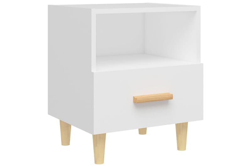 beBasic Nattbord 2 stk hvit 40x35x47 cm - Hvit - Møbler - Bord - Avlastningsbord - Sengebord & nattbord