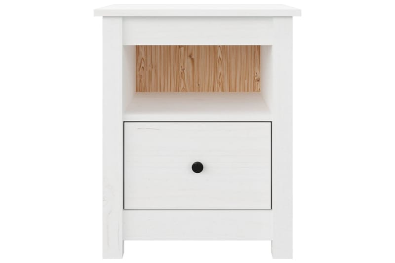 beBasic Nattbord 2 stk hvit 40x35x49 heltre furu - Hvit - Møbler - Bord - Avlastningsbord - Sengebord & nattbord