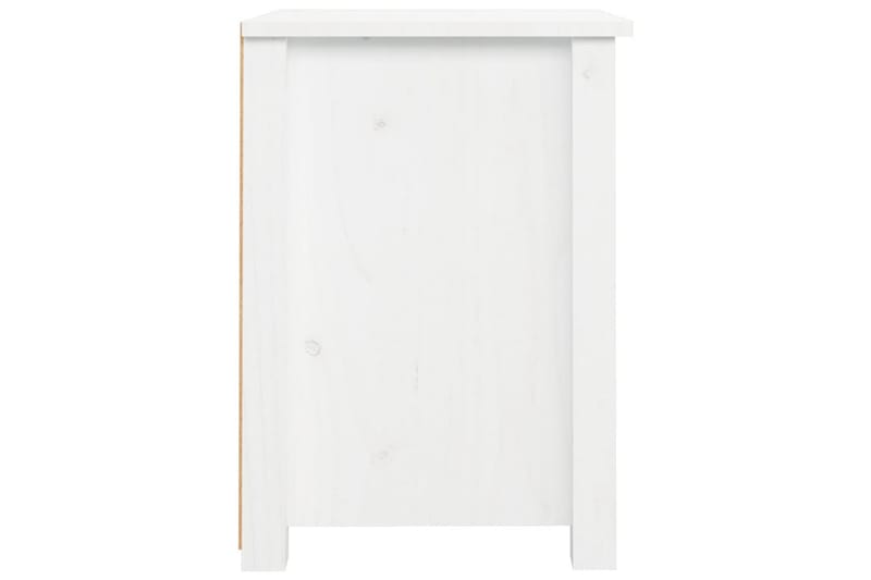 beBasic Nattbord 2 stk hvit 40x35x49 heltre furu - Hvit - Sengebord & nattbord