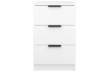 beBasic Nattbord 2 stk hvit 40x36x65 cm - Hvit - Møbler - Bord - Avlastningsbord - Sengebord & nattbord