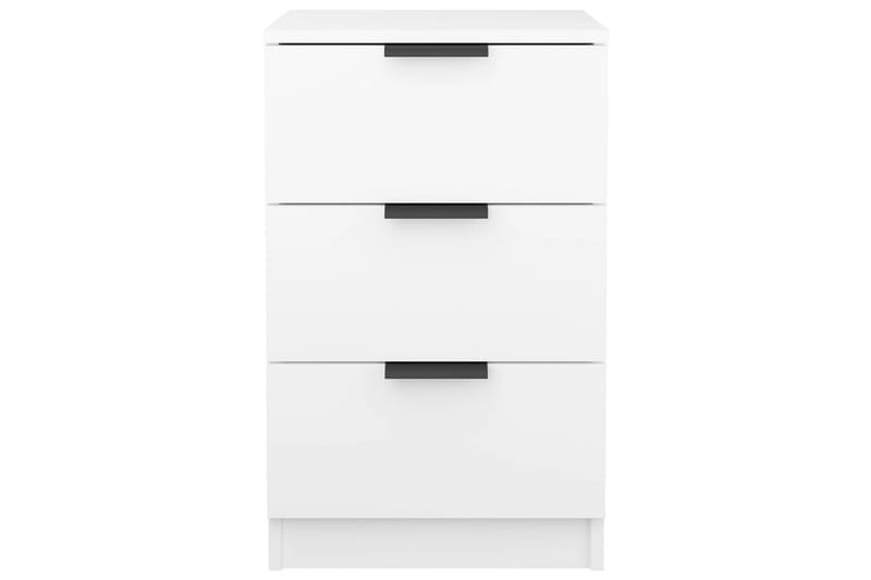 beBasic Nattbord 2 stk hvit 40x36x65 cm - Hvit - Møbler - Bord - Avlastningsbord - Sengebord & nattbord
