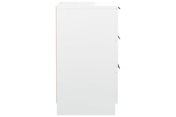 beBasic Nattbord 2 stk hvit 40x36x65 cm - Hvit - Møbler - Bord - Avlastningsbord - Sengebord & nattbord