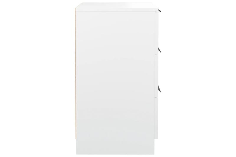 beBasic Nattbord 2 stk hvit 40x36x65 cm - Hvit - Møbler - Bord - Avlastningsbord - Sengebord & nattbord