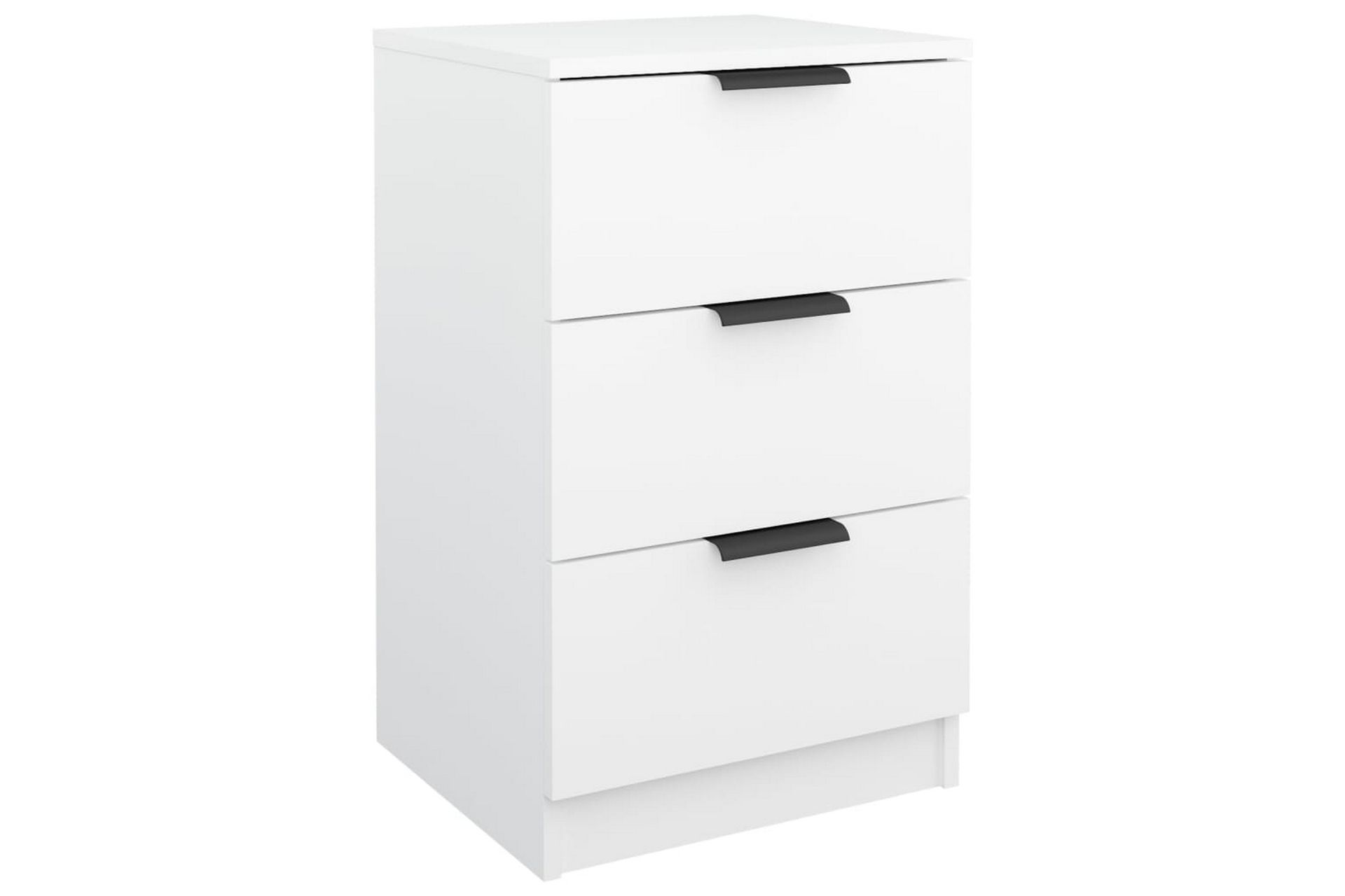 beBasic Nattbord 2 stk hvit 40x36x65 cm - Hvit - Møbler - Bord - Avlastningsbord - Sengebord & nattbord