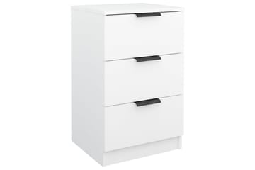 beBasic Nattbord 2 stk hvit 40x36x65 cm - Hvit - Møbler - Bord - Avlastningsbord - Sengebord & nattbord