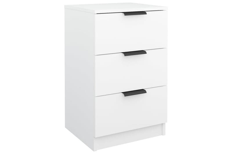 beBasic Nattbord 2 stk hvit 40x36x65 cm - Hvit - Møbler - Bord - Avlastningsbord - Sengebord & nattbord