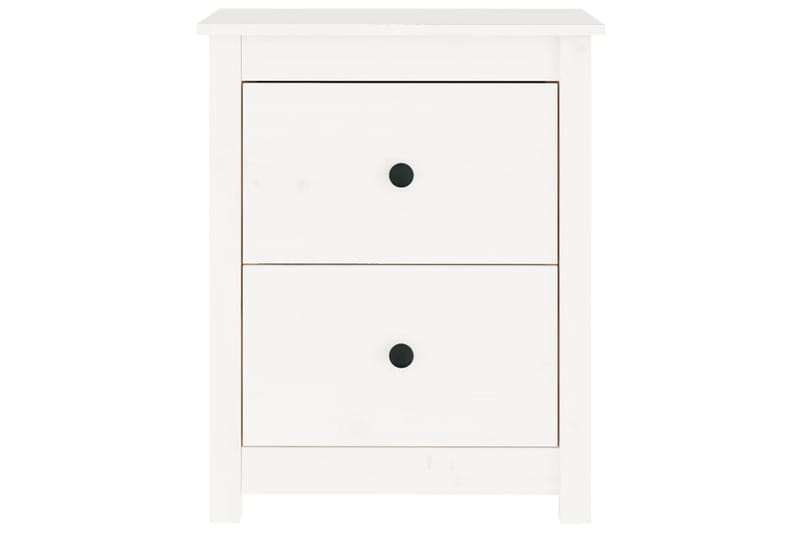 beBasic Nattbord 2 stk hvit 50x35x61,5 heltre furu - Hvit - Møbler - Bord - Avlastningsbord - Sengebord & nattbord