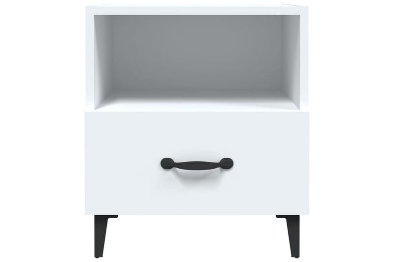 beBasic Nattbord 2 stk hvit konstruert tre - Hvit - Møbler - Bord - Avlastningsbord - Sengebord & nattbord
