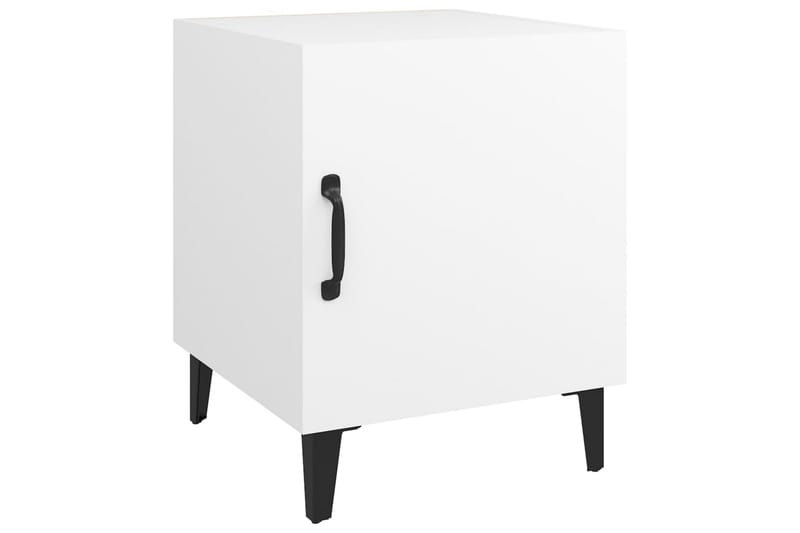 beBasic Nattbord 2 stk hvit konstruert tre - Hvit - Møbler - Bord - Avlastningsbord - Sengebord & nattbord