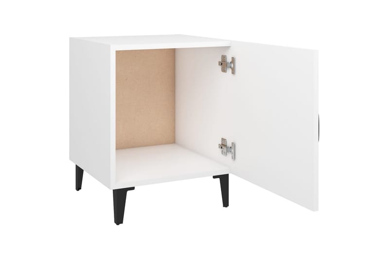 beBasic Nattbord 2 stk hvit konstruert tre - Hvit - Møbler - Bord - Avlastningsbord - Sengebord & nattbord