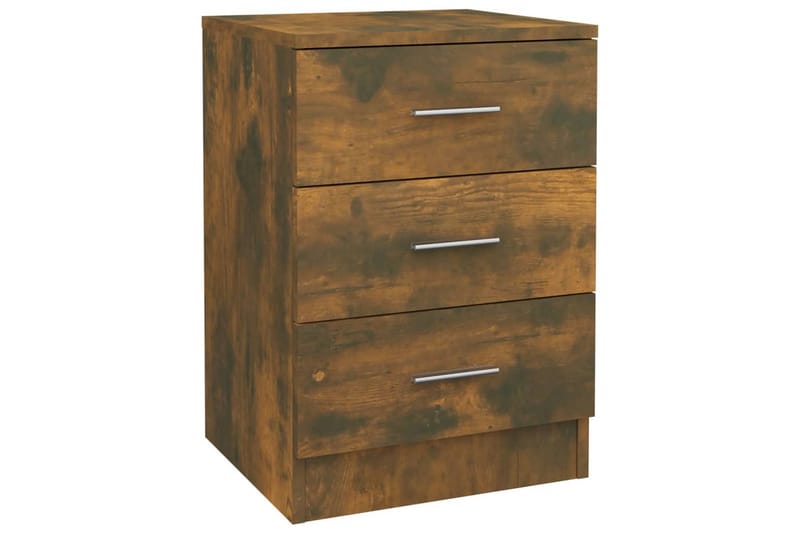 beBasic Nattbord 2 stk røkt eik 38x35x56 cm konstruert tre - Brun - Møbler - Bord - Avlastningsbord - Sengebord & nattbord