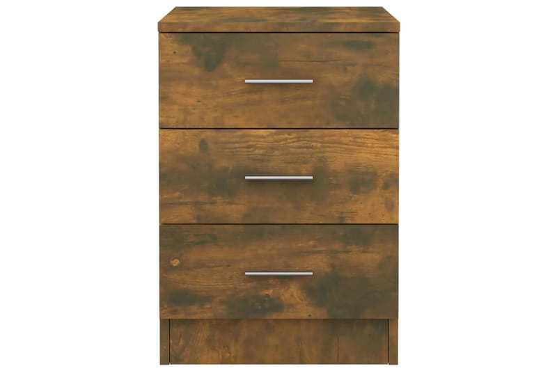 beBasic Nattbord 2 stk røkt eik 38x35x56 cm konstruert tre - Brun - Møbler - Bord - Avlastningsbord - Sengebord & nattbord