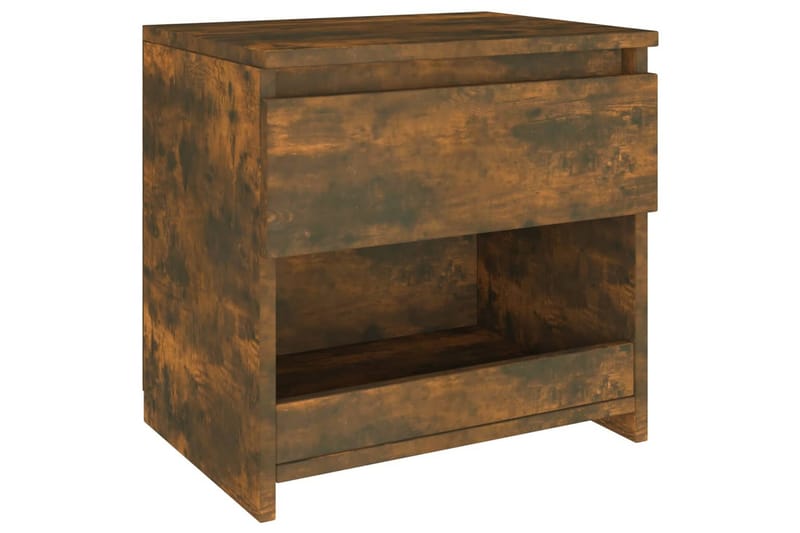beBasic Nattbord 2 stk røkt eik 40x30x39 cm konstruert tre - Brun - Møbler - Bord - Avlastningsbord - Sengebord & nattbord