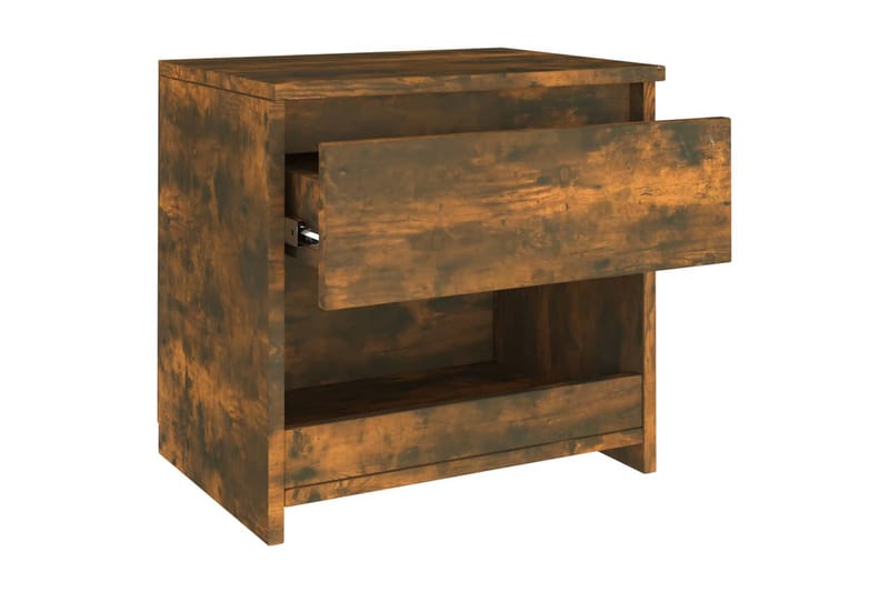 beBasic Nattbord 2 stk røkt eik 40x30x39 cm konstruert tre - Brun - Møbler - Bord - Avlastningsbord - Sengebord & nattbord
