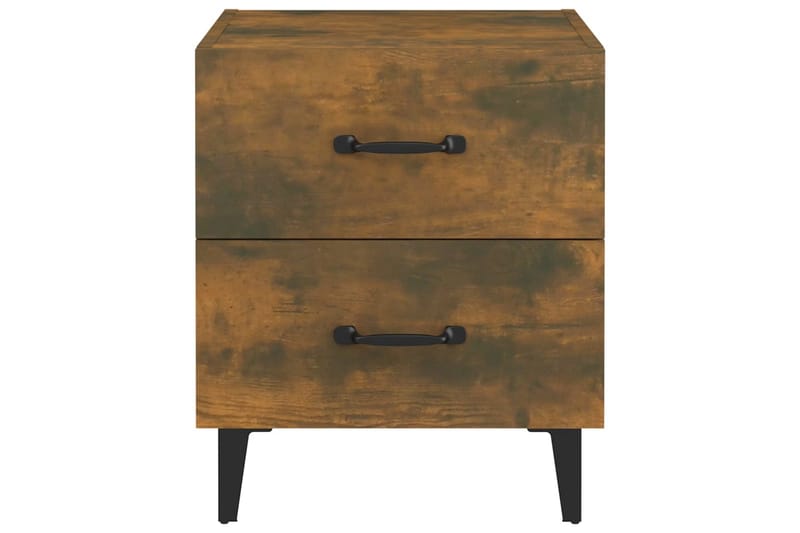 beBasic Nattbord 2 stk røkt eik 40x35x47,5 cm - Brun - Møbler - Bord - Avlastningsbord - Sengebord & nattbord