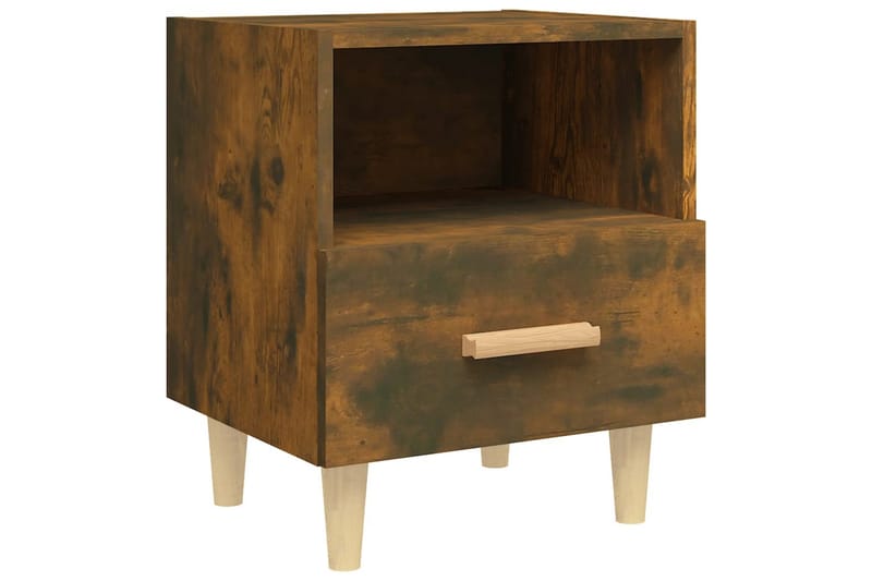 beBasic Nattbord 2 stk røkt eik 40x35x47 cm - Brun - Møbler - Bord - Avlastningsbord - Sengebord & nattbord