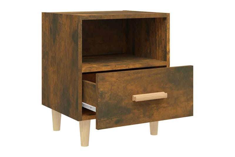 beBasic Nattbord 2 stk røkt eik 40x35x47 cm - Brun - Møbler - Bord - Avlastningsbord - Sengebord & nattbord