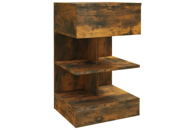 beBasic Nattbord 2 stk røkt eik 40x35x65 cm konstruert tre - Brun - Møbler - Bord - Avlastningsbord - Sengebord & nattbord