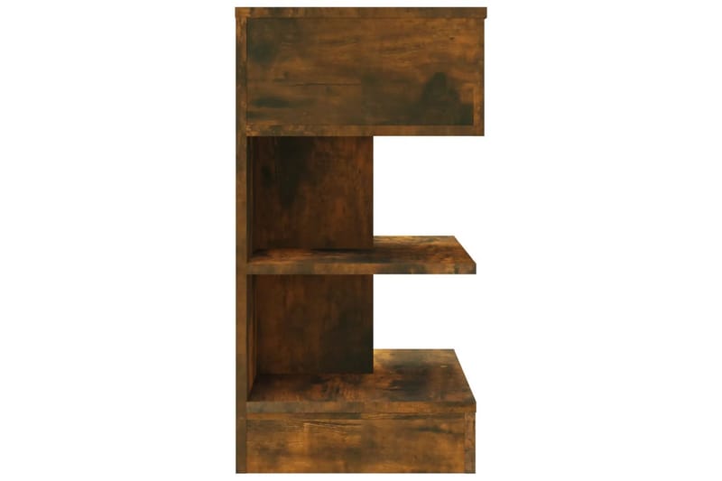 beBasic Nattbord 2 stk røkt eik 40x35x65 cm konstruert tre - Brun - Møbler - Bord - Avlastningsbord - Sengebord & nattbord