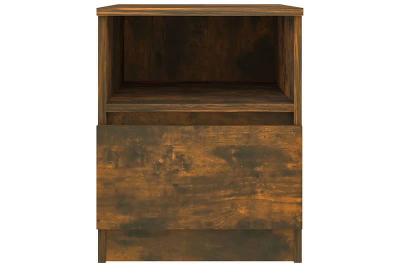 beBasic Nattbord 2 stk røkt eik 40x40x50 cm konstruert tre - Brun - Møbler - Bord - Avlastningsbord - Sengebord & nattbord