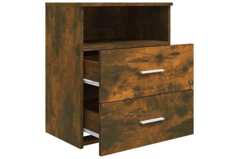 beBasic Nattbord 2 stk røkt eik 50x32x60 cm - Brun - Møbler - Bord - Avlastningsbord - Sengebord & nattbord