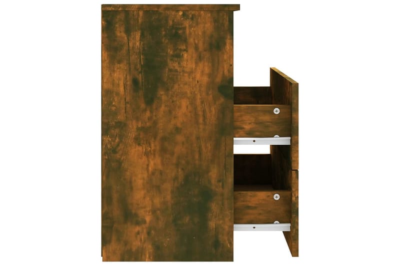 beBasic Nattbord 2 stk røkt eik 50x32x60 cm - Brun - Møbler - Bord - Avlastningsbord - Sengebord & nattbord