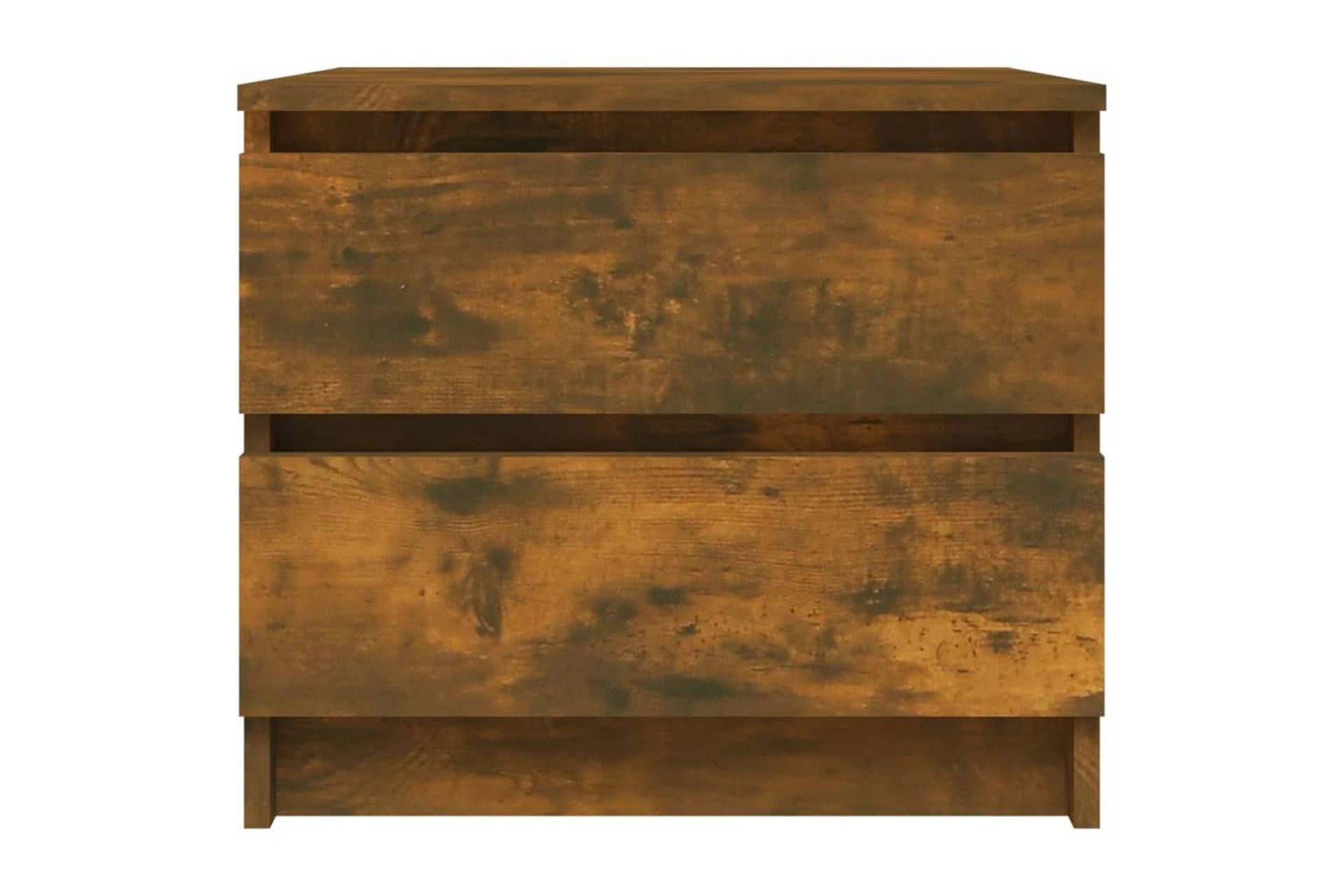 beBasic Nattbord 2 stk røkt eik 50x39x43,5 cm konstruert tre - Brun - Møbler - Bord - Avlastningsbord - Sengebord & nattbord