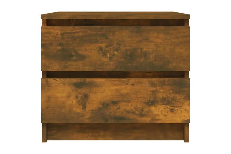 beBasic Nattbord 2 stk røkt eik 50x39x43,5 cm konstruert tre - Brun - Møbler - Bord - Avlastningsbord - Sengebord & nattbord