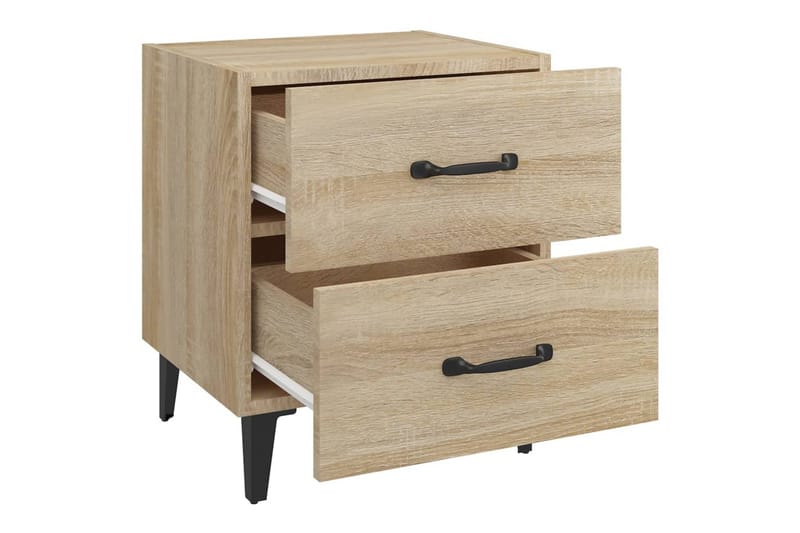 beBasic Nattbord 2 stk sonoma eik 40x35x47,5 cm - Brun - Møbler - Bord - Avlastningsbord - Sengebord & nattbord