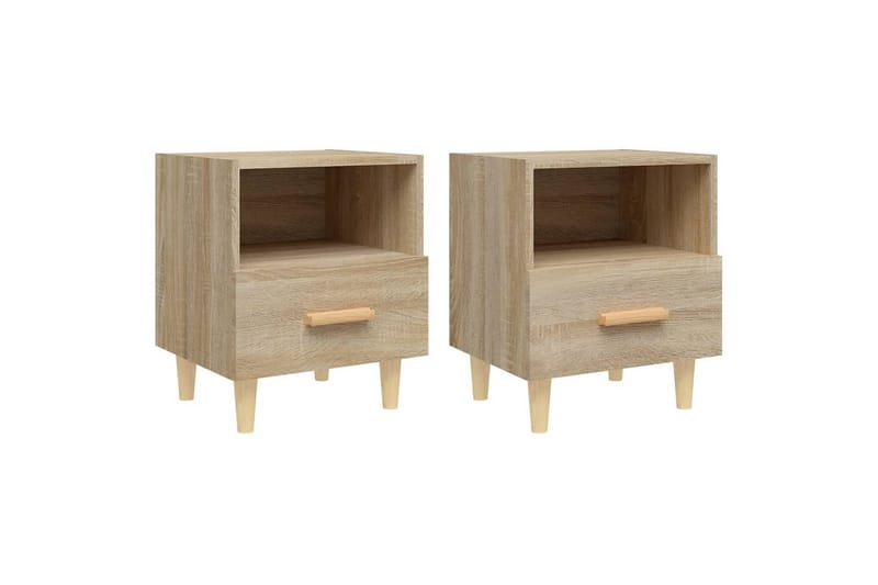 beBasic Nattbord 2 stk sonoma eik 40x35x47 cm - Brun - Møbler - Bord - Avlastningsbord - Sengebord & nattbord