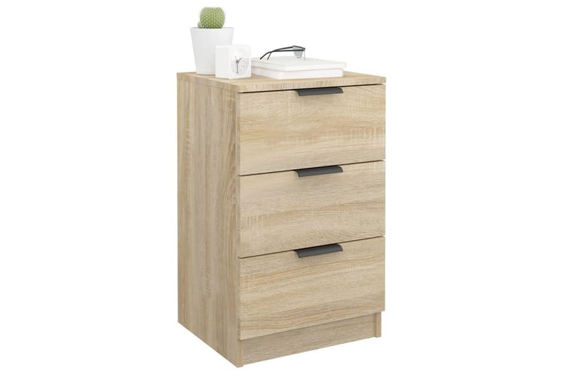 beBasic Nattbord 2 stk sonoma eik 40x36x65 cm - Brun - Møbler - Bord - Avlastningsbord - Sengebord & nattbord