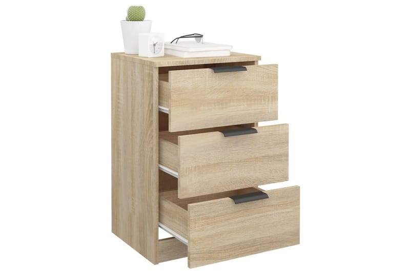 beBasic Nattbord 2 stk sonoma eik 40x36x65 cm - Brun - Møbler - Bord - Avlastningsbord - Sengebord & nattbord