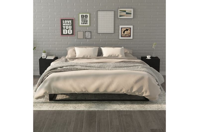 beBasic Nattbord 2 stk svart 40x35x47,5 cm - Svart - Møbler - Bord - Avlastningsbord - Sengebord & nattbord