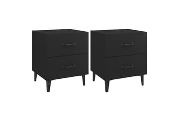 beBasic Nattbord 2 stk svart 40x35x47,5 cm - Svart - Møbler - Bord - Avlastningsbord - Sengebord & nattbord