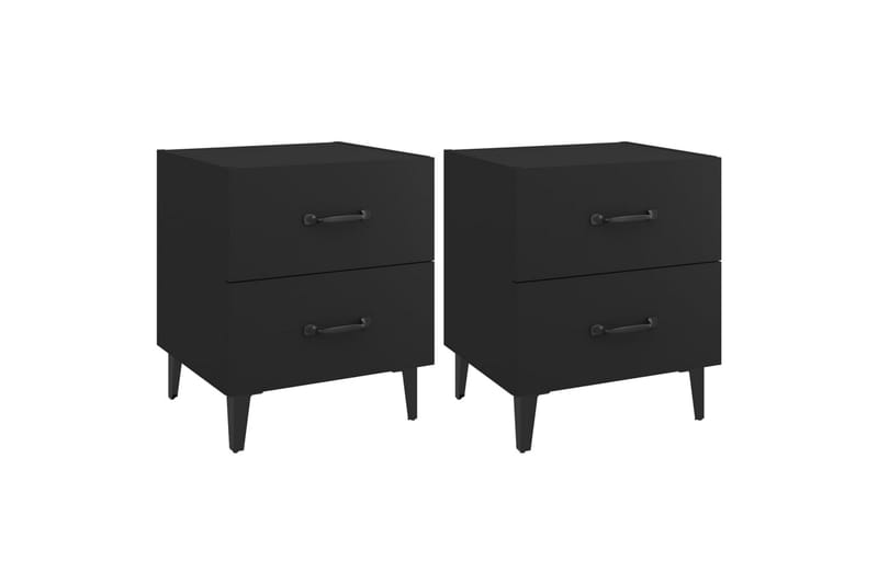 beBasic Nattbord 2 stk svart 40x35x47,5 cm - Svart - Møbler - Bord - Avlastningsbord - Sengebord & nattbord