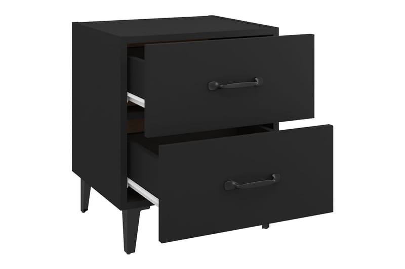 beBasic Nattbord 2 stk svart 40x35x47,5 cm - Svart - Møbler - Bord - Avlastningsbord - Sengebord & nattbord