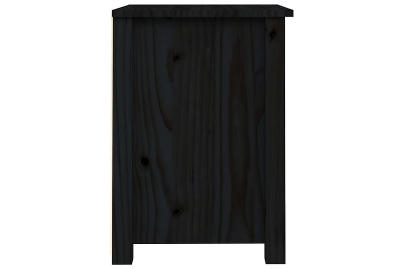 beBasic Nattbord 2 stk svart 40x35x49 heltre furu - Svart - Møbler - Bord - Avlastningsbord - Sengebord & nattbord