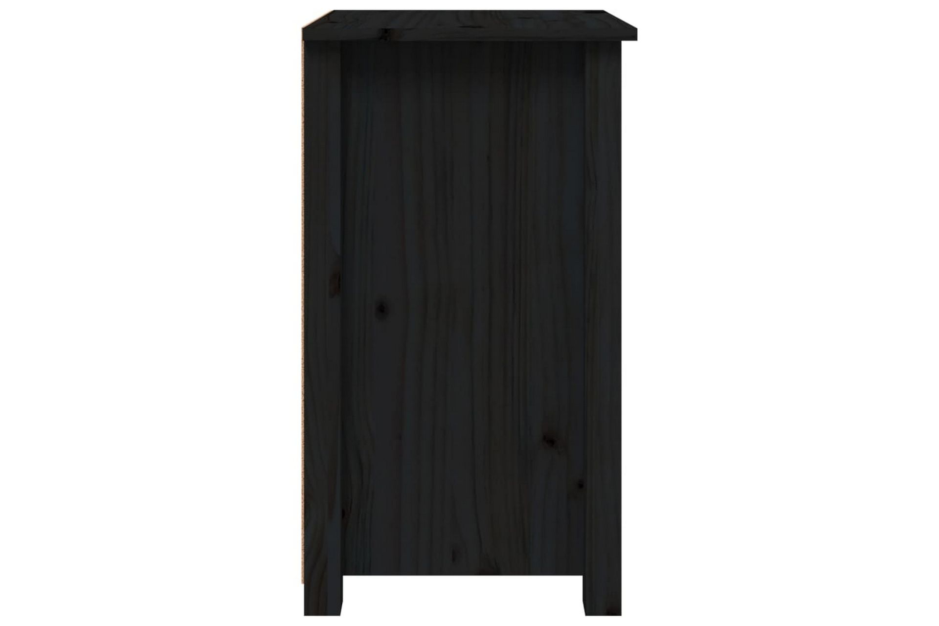 beBasic Nattbord 2 stk svart 40x35x61,5 heltre furu - Svart - Møbler - Bord - Avlastningsbord - Sengebord & nattbord